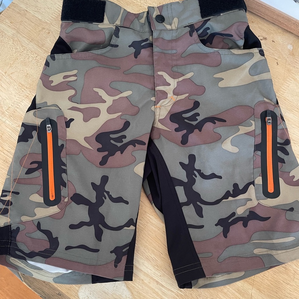 Boy’s Camouflage Cargo Shorts with Zipper Pockets